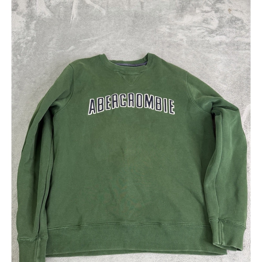 Vintage Y2K Abercrombie & Fitch Crewneck Sweatshirt Men's Size Large Green